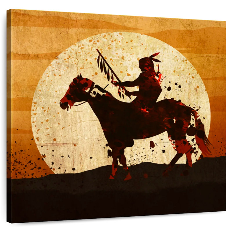 Lelar American Indian Silhouette, 33" H x 33" W