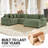 116.9" Corduroy Sectional Corner Sofa 5 Piece Oversized Modular Deep Seat Cloud Couch With Upholstered Movable Ottoman-502846322-502467061