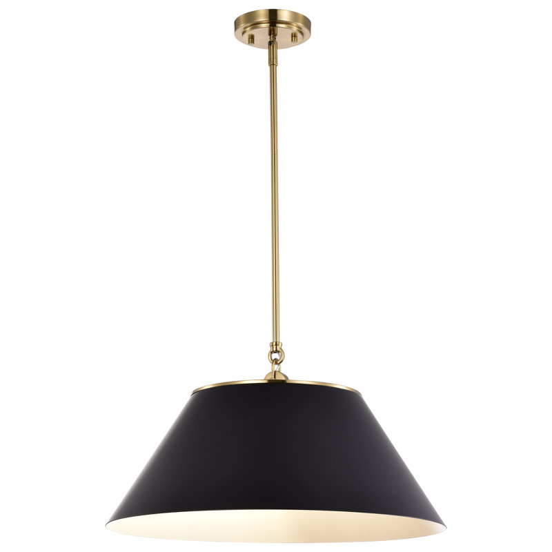 Luminaire suspendu conique à 3 lumières Gertie, Noir