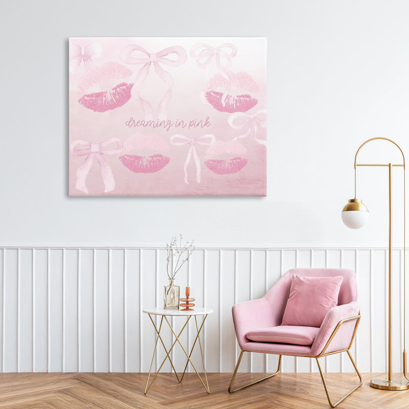 Rêver en toile rose, design par Kim Allen, H 30 po x l 40 po