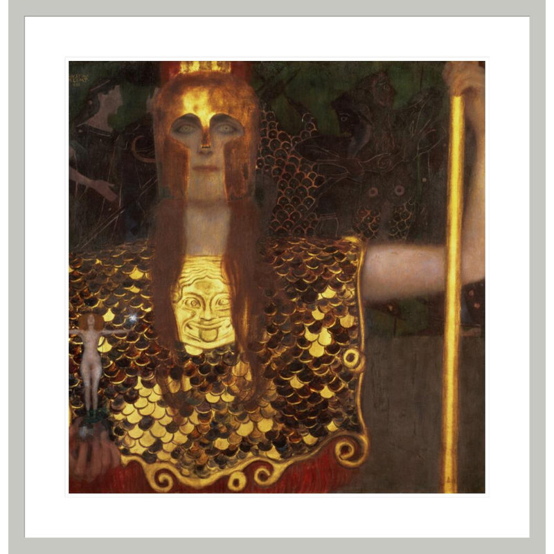 «Minerva or Pallas Athena» par Gustav Klimt, impression giclée encadrée, 34.49" H x 33.5" W