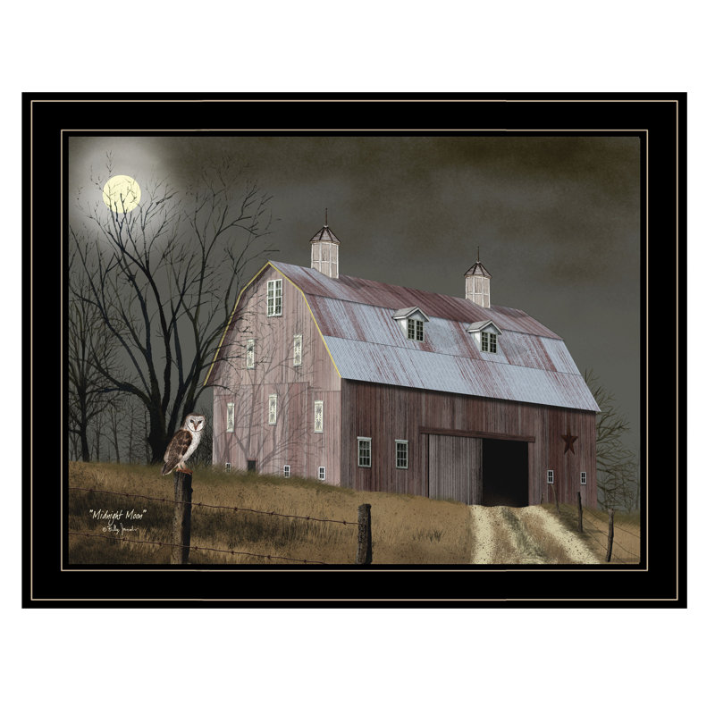"Midnight Moon", décoration murale encadrée pour le salon, la chambre à coucher et la maison de campagne par Billy Jacobs