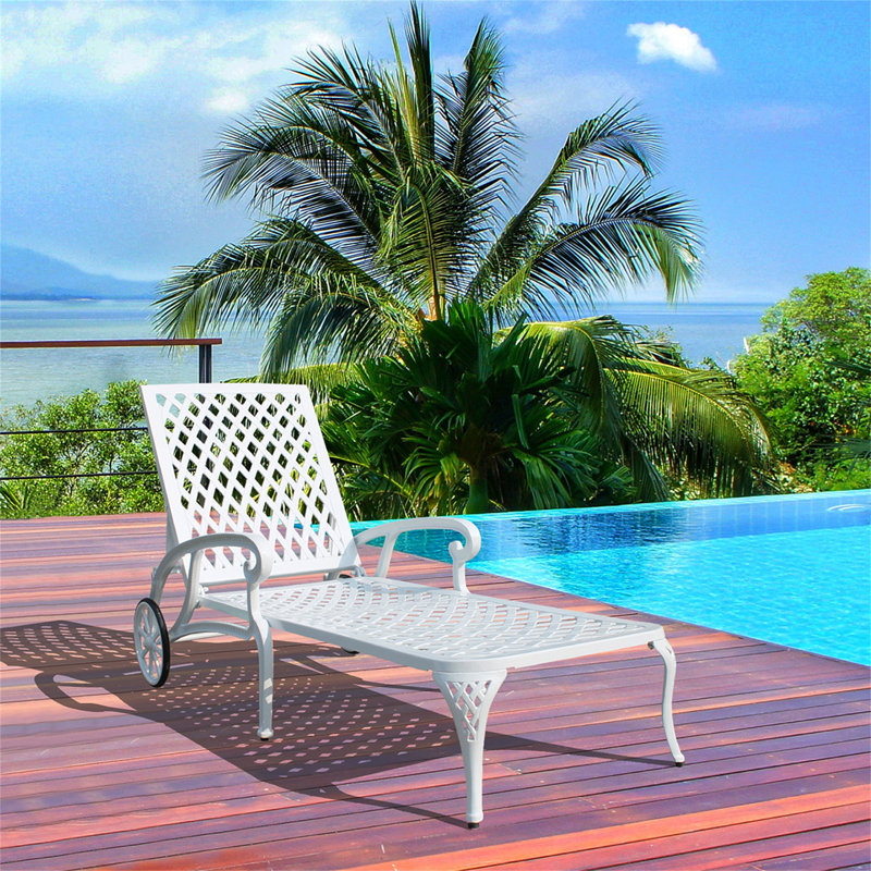 Méridienne en aluminium coulé 1Pcs blanc, Blanc