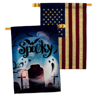Drapeau de maison en polyester 2 côtés 3 pi 3 po x 2 pi