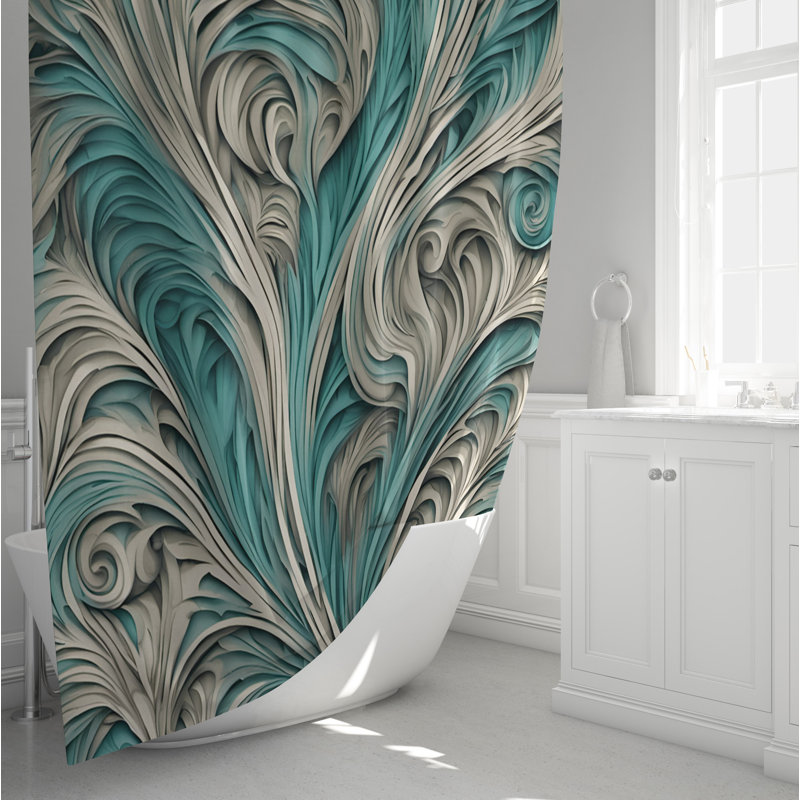 Hiltonia Abstract Shower Curtain, 70" W x 72" L