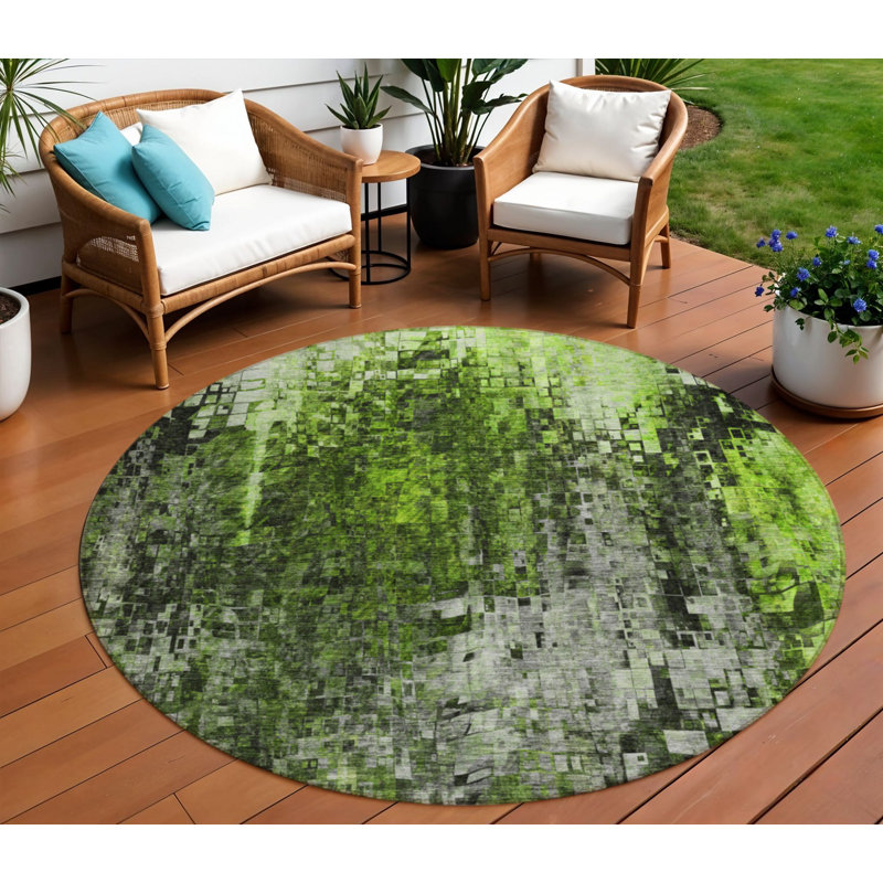 Tapis extérieur rond rond 8 po