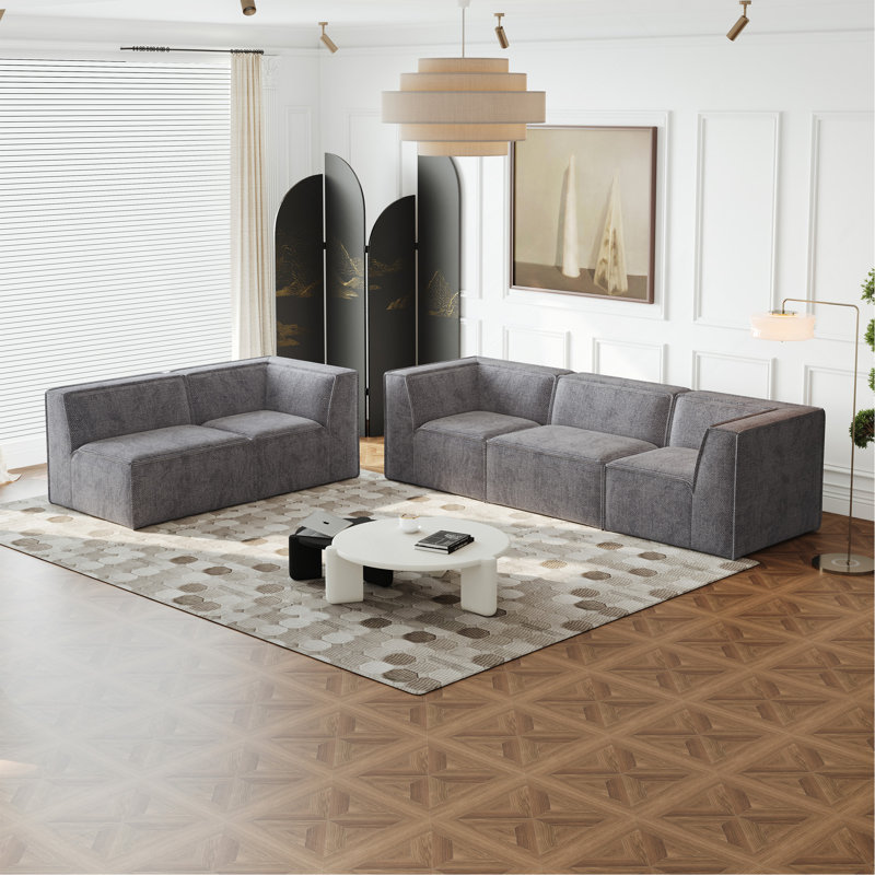 Canapé modulaire en L 106 * 106 "Chenille