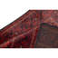Tapis unique en laine noué à la main de 3 pi 2 po x 4 pi 7 po rouge / bleu marine / ivoire