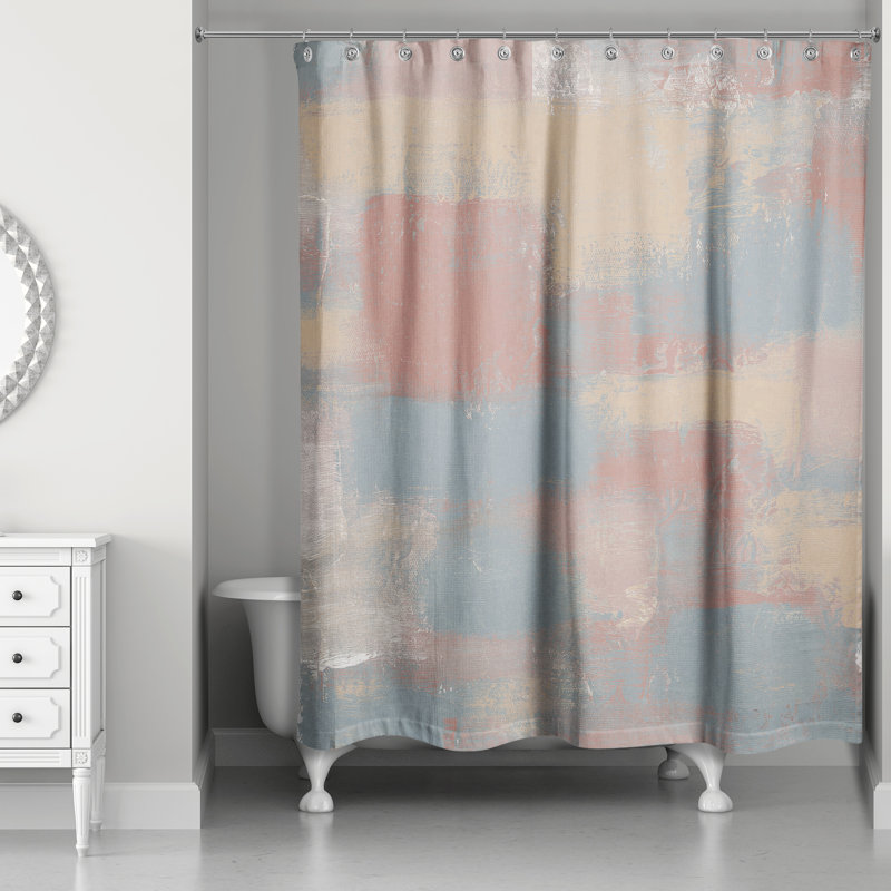 Rideau de douche simple automne strokes Samiyah