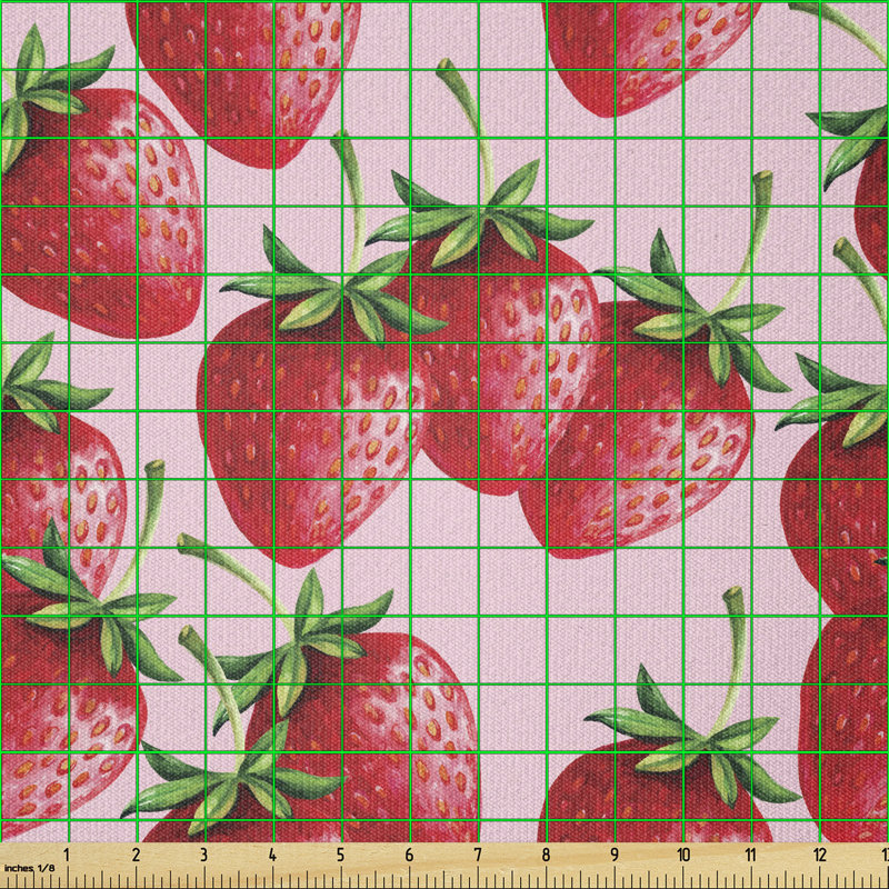 Ciena Delicious Big Strawberries Multi-Purpose Fabric