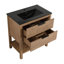 Base de meuble-lavabo simple 30 po Tiffy en brun avec lavabo