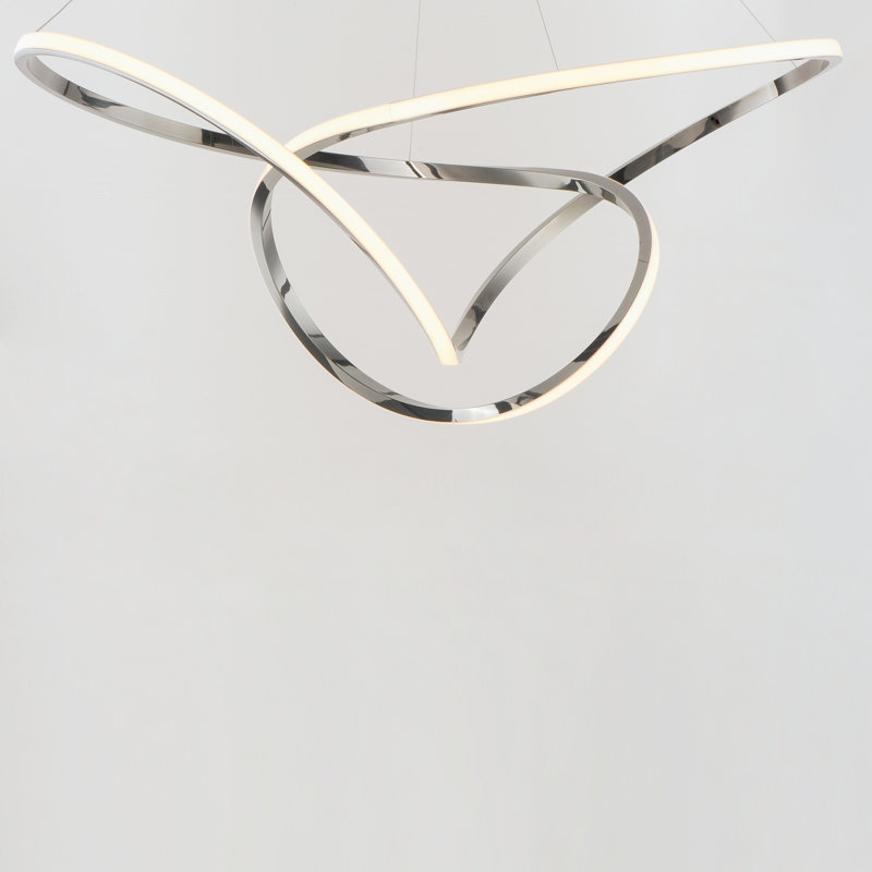 Kayelani 1 - Light Brushed Champagne/Black Chrome LED Single Pendant