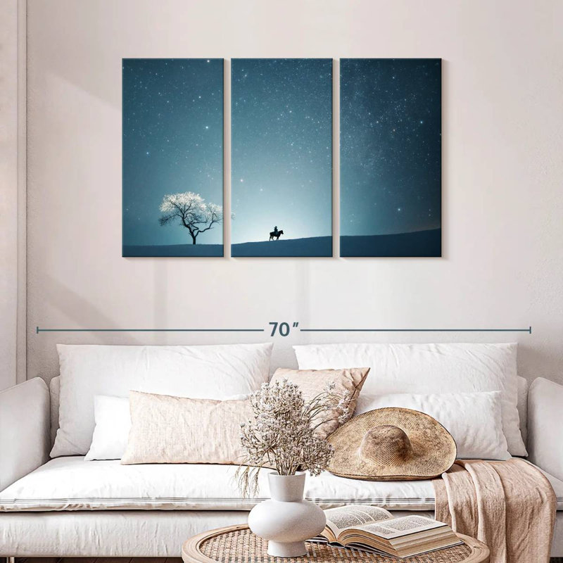Une nuit étoilée II, H 28 po x l 45 po
