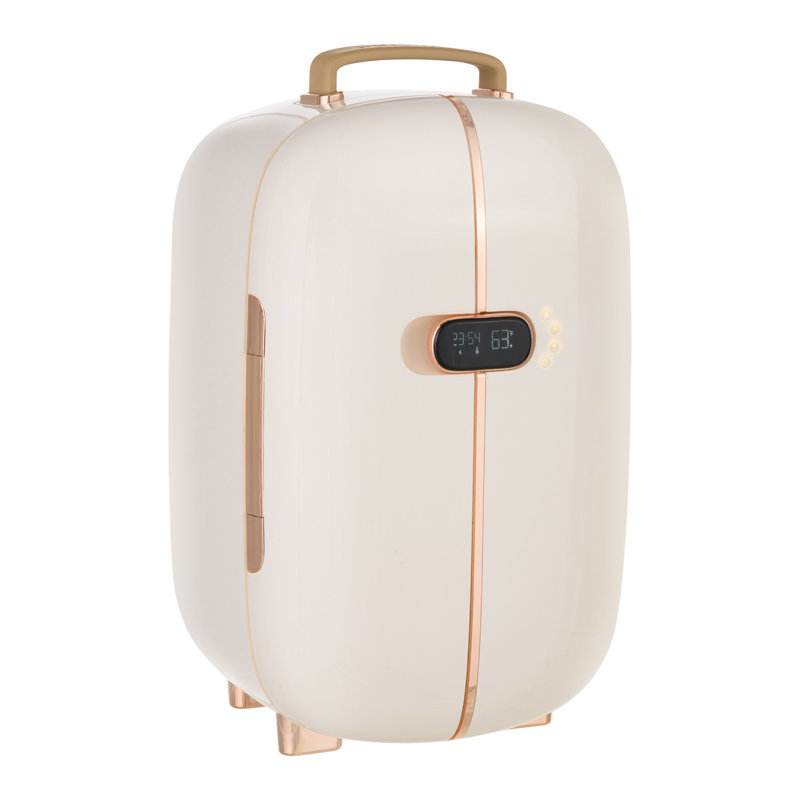 Portable Skincare Fridge with LED Display, 12L Mini Fridge for Beauty, Makeup and Cosmetics, Small Refrigerator Cooler for Bedroom, Home Office, Desktop
