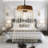 10"W Litonya 1-Light Wood Base Metal Shaded Pendant