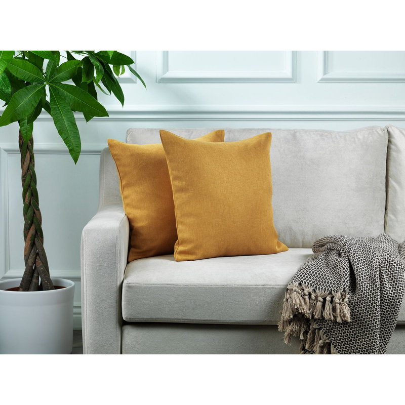 Indoor / Outdoor Rectangular Lumbar Pillow Cover - 1 Pc, Yellow, 30 x 50cm