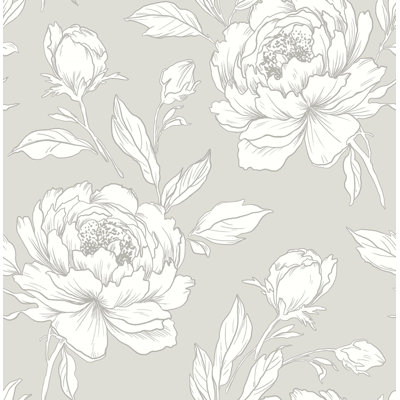 Peony Flower Floral Double Roll