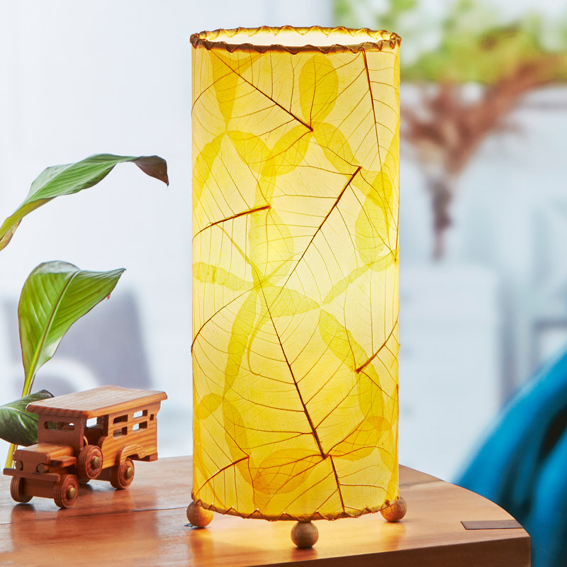 Lampe de table noire 16,5 po Quintan, Orange
