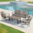 3-Seater Patio Sofa - Outdoor Metal Couch with Removable Cushions, All-Weather for Porch & Garden-1766988073