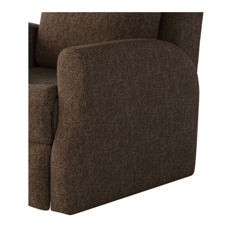 Fauteuil inclinable Fame, Polyester brun, Power/Rocker