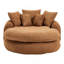 Canapé surdimensionné ovale rembourré à billes, canapé paresseux avec 3 grands coussins et 2 petits coussins, dossier enveloppant pour adultes, canapé à billes en chenille-357022417
