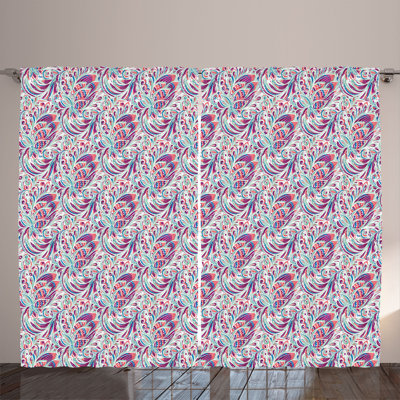 Polyester Semi Sheer Curtain Pair