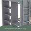 Lit superposé avec lit inférieur démontable et bureau, structure de lits superposés en bois massif avec tablettes intégrées et garde-robe, peut être converti en lit mezzanine-415624839-415624844