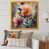 Impression dorée sur toile encadrée