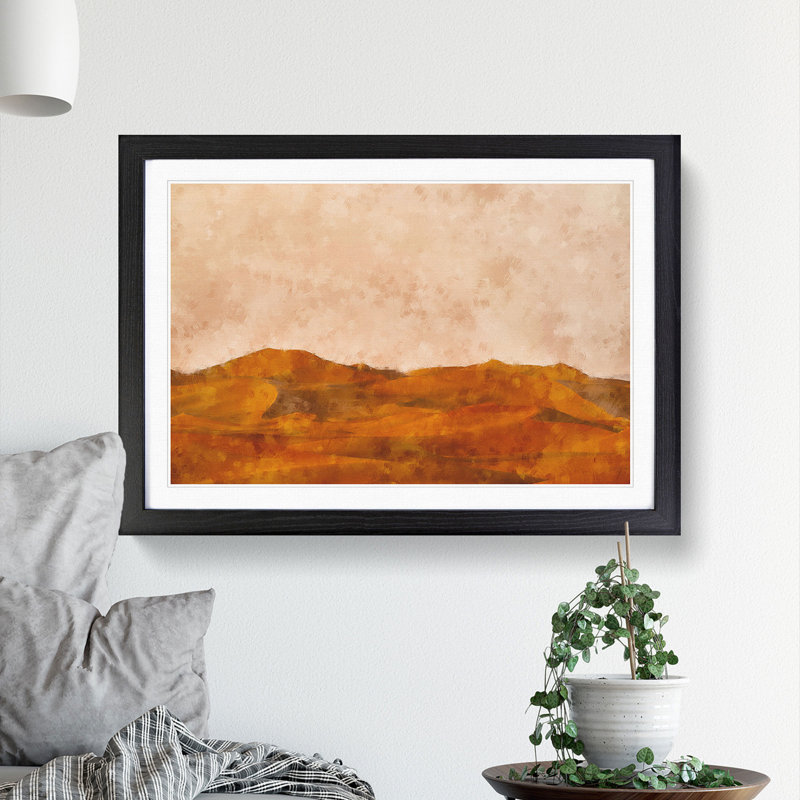 The Desert Vol.2 - Picture Frame Graphic Art, 36cm H x 48cm W x 2cm D, Black