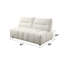 Causeuse modulaire Loanna 67 po, lin beige Loanna