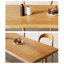 Table de salle à manger rectangulaire en bois massif brun-1180465173