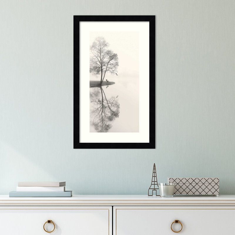 Tranquil Tree by Nicholas Bell, White, 18.21" H x 11.21" W x 0.88" D