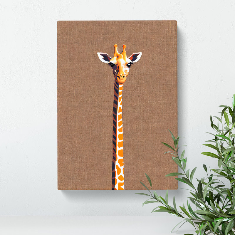 Skinny Giraffe - Wrapped Canvas, 50cm H x 35cm W x 3cm D