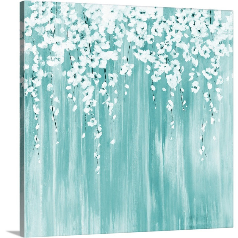 « spring drizzle ii », reproduction d’art sur toile, Toile tendue, H 16 po x l 16 po x P 1,25 po