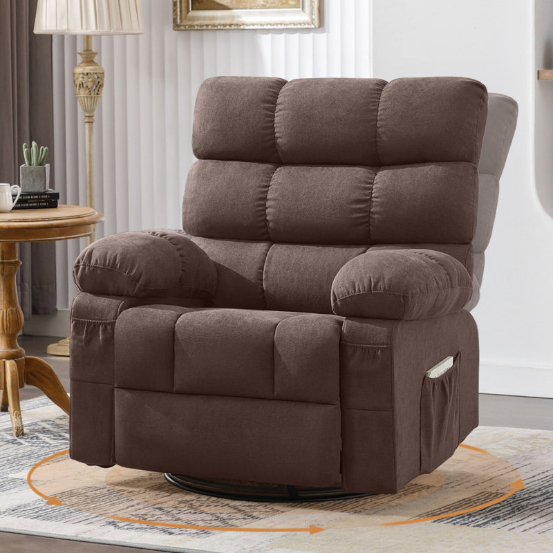 Fauteuil inclinable compact en métal avec rangement, détente moderne pour le salon et le téléviseur