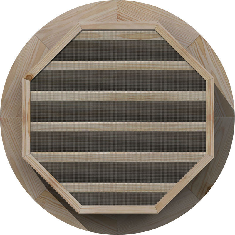 Ekena Millwork Wood Wall Vent Cover, 23" H x 23" W (RO: 18" H x 18" W), Unfinished Pine (Smooth)