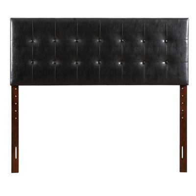 Tête de chambre à coucher élégante rembourrée de mousse - hauteur de 53 pouces, largeur de 78, matériaux, noir, pu, projet de décoration à assembler