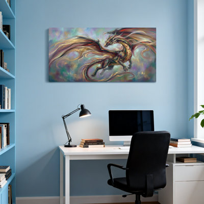 Animals Fantasy Dragon Artwork Canvas Print