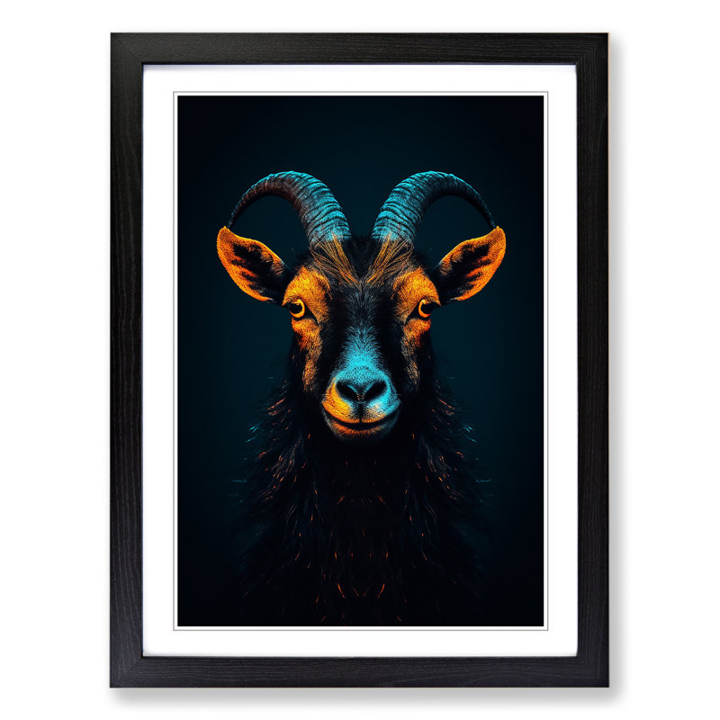 Goat Minimalism - Framed Print