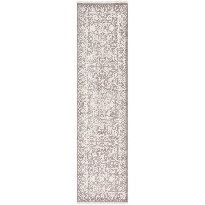 Folkeste Oriental Area Rug, Runner 2'7" x 10', Gray