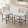 Jenie Upholstered 26.4'' Boucle/Linen Counter Stool with Metal Frame
