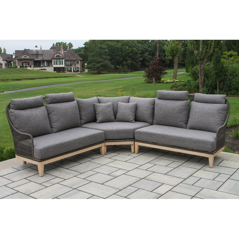 Posey 3 pièces Canapé modulaire gris anthracite