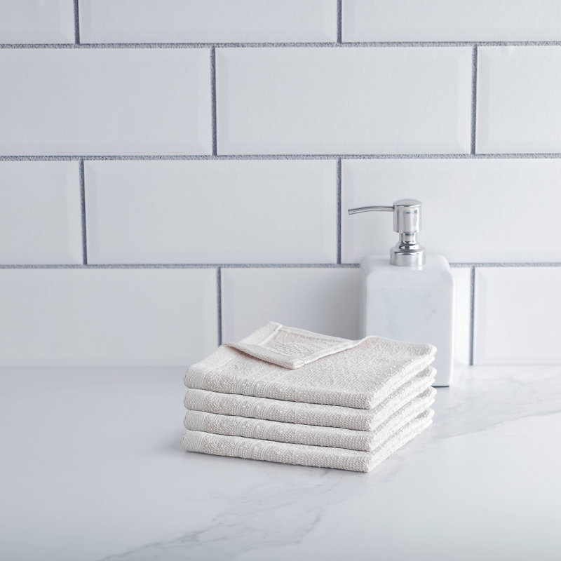 Ensemble de débarbouillettes 100% coton Ariza Sleep Premium - absorbant, durable et doux au toucher - ensemble de 4 débarbouillettes