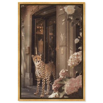 Cheetah at the Store Canvas Fashion Designer Wall Art by Art Remedy