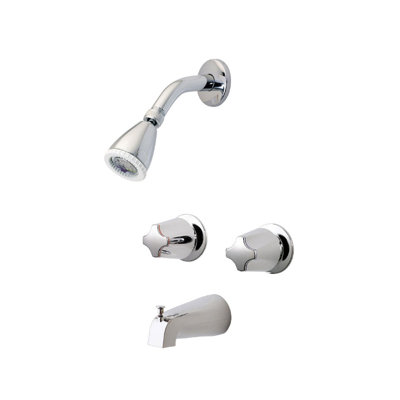 Handle Tub and Shower Dual Function Ceramic Disk Faucet with Trim