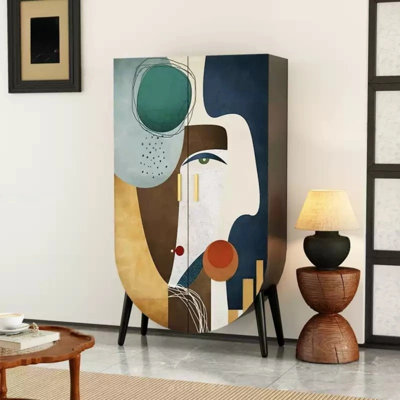 Armoire moderne à double porte minimaliste