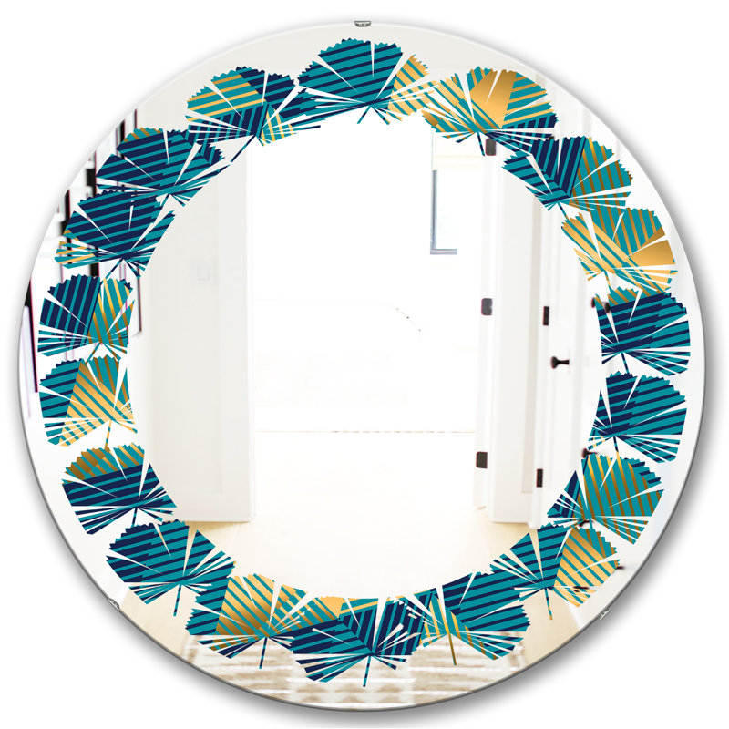 Miroir mural Leaves Luxury Waves VII, H 31,5 po x l po