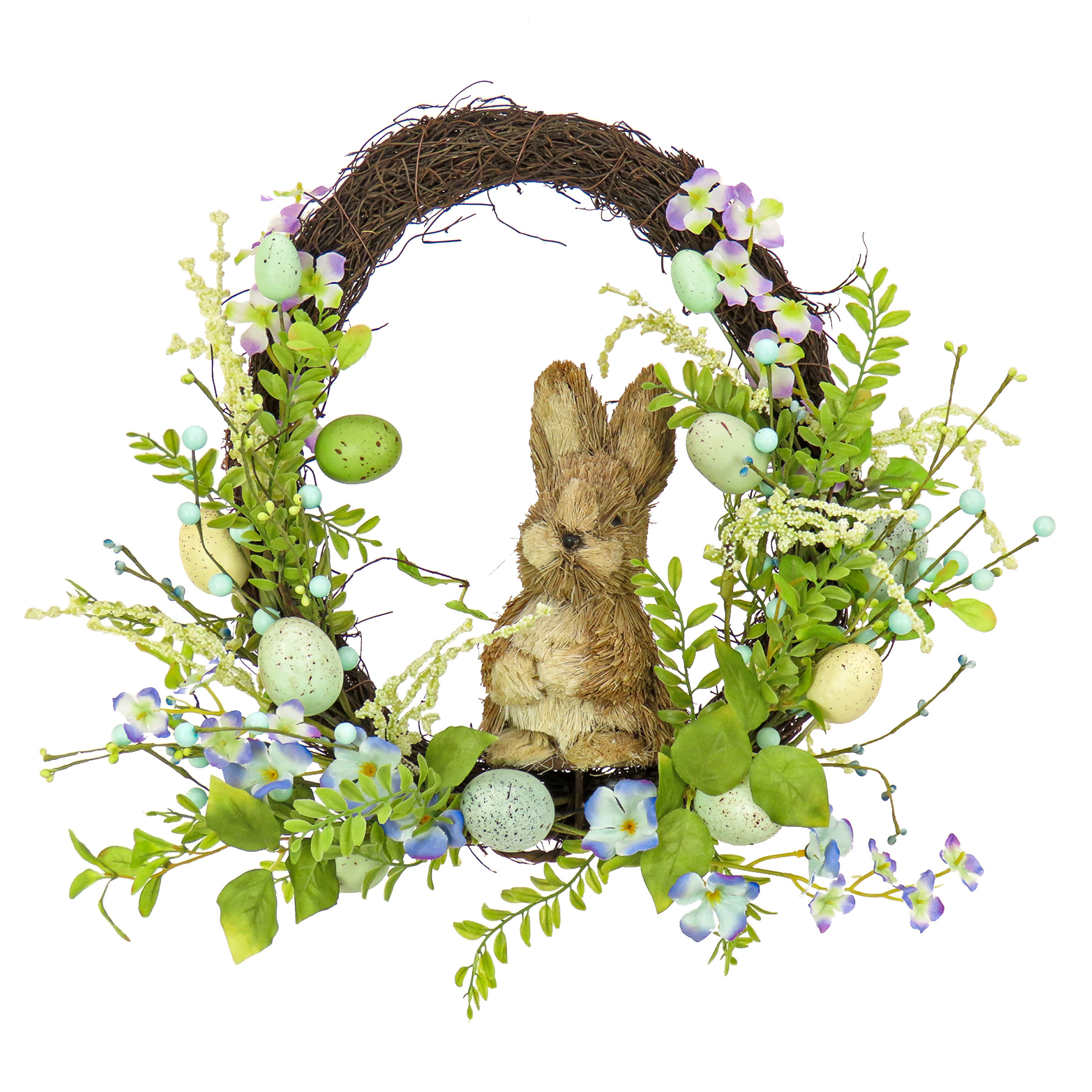 National Tree Company Bunny with Easter Eggs Wreath & Reviews Wayfair