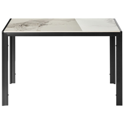 Dining Table CLARENCE White 120 cm 70 cm Ceramic