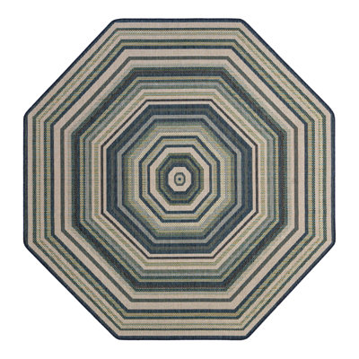 Tavion Geometric Blue/Gray/Green Indoor / Outdoor Area Rug